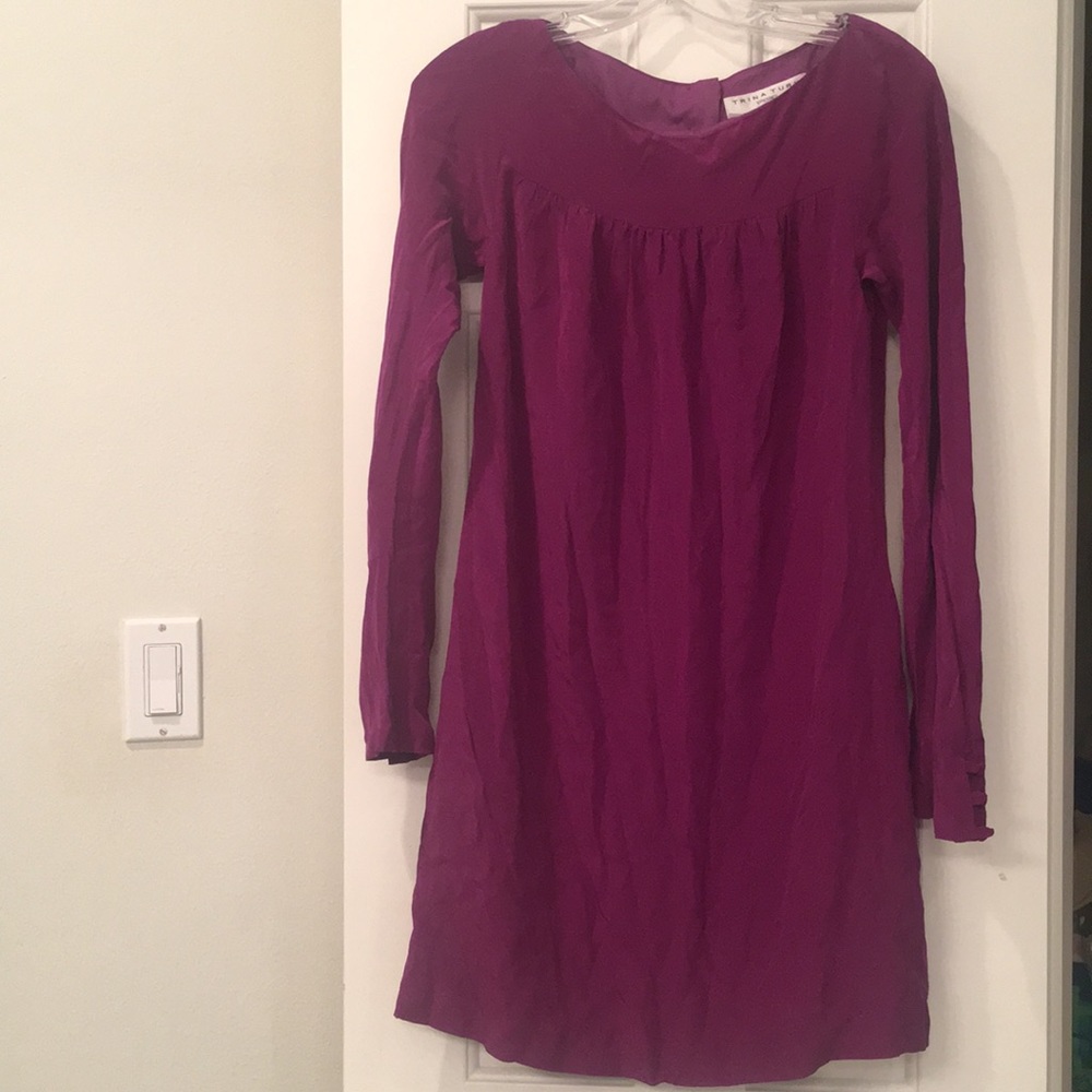 Trina Turk Purple Silk Dress - Size 2